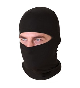 Termal Rüzgar Geçirmez Siyah Unisex Kar Maskesi Renk Siyah