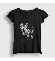Presmono Kadın Siyah Life Magic Magician Sihir Sihirbaz T-Shirt 485152tt