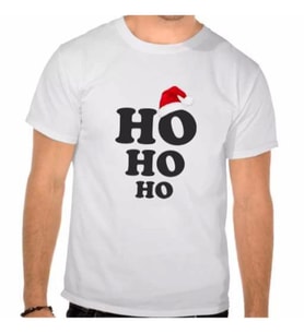 Ho Ho Ho Tişört (Beyaz)