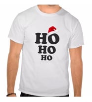 Ho Ho Ho Tişört (Beyaz)