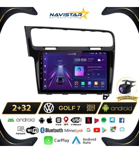 Vw Golf 7  Kablosuz Carplay 2+32 GB Android 13 Navigasyon Multimedya Sistemi