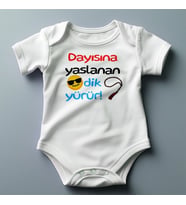 %100 Pamuklu Kişiselleştirilebilir Baskılı Zıbın (Pamuk Beyaz)