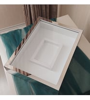30x40 Cm Gümüş Pleksi Kaplı Fotoğraf Bölümlü Anı Çerçevesi! İsimsiz Ledsiz! Ayna Çerçeve!(Fotoğraf Hediye)