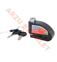 MOTOSIKLET DİSK KİLİDİ ALARMLI SİYAH 110db 3 ANAHTARLI