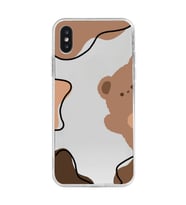 Iphone XS MAX Uyumlu Ayıcık Tasarımlı Şeffaf Telefon Kılıfı