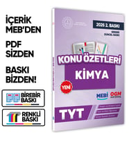 2026 YKS-TYT MEBİ-OGM Kimya Pratik Konu Özet Kitabı RENKLİ A4 Boyut Görsel Destekli BASKI ÜCRETİ