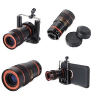 8X18 Zoom Teleskop Telefon Kamera Lensi Mini El Dürbünü