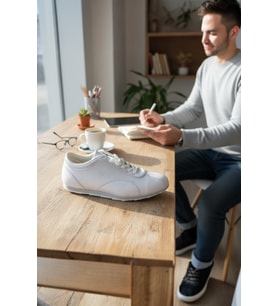 Enoch Erkek Günlük Spor Ayakkabı İnce Tabanlı Sneaker Minimalist Logolu Ofis ve Rahat Yürüyüş Modeli