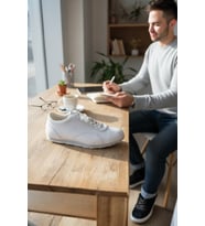 Enoch Erkek Günlük Spor Ayakkabı İnce Tabanlı Sneaker Minimalist Logolu Ofis ve Rahat Yürüyüş Modeli