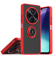 Realme C75 4g Kılıf Montreal Yüzüklü Silikon Kapak - Kırmızı