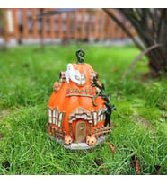 Halloween Bal Kabağı Ev Heykeli, Bahçe Heykeli, Bahçe Dekorasyonu, Ev Hediyesi, Kabak Dekor
