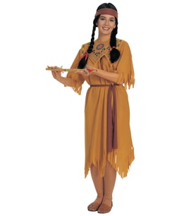Kızılderili Prensesi Kostümü - Pocahantas Kostümü - Hintli Bayan Kostümü Yetişkin Boy
