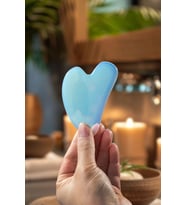 Opal Taşı Gua Sha Kalp Yüz Masaj Aleti