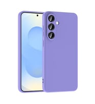 Coverzone Samsung Galaxy S25 FE ?le Uyumlu K?l?f Z-Mara Lansman Vieri Tam Koruma Arka Kapak Kamera Koruma �?k?nt?l? P�r�zs�z Y�zey Lila