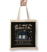 All I Want For Christmas Is The Tardis Bez Çanta Uzun Saplı