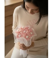 Mumelia Candles Kır Papatyası - Doğal Soya Mum Buketi - Pembe