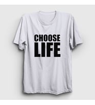 Presmono Unisex Beyaz Wham Choose Life George Michael T-Shirt 462310tt