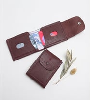 Unisex Yeni Tasarım Minimalist Model Katlanır Para Koymalı Cüzdan Ve Kredi Kartlık