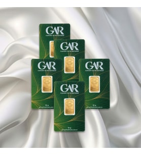 5 Adet 10 Gr 24 Ayar Gar Gram Altın