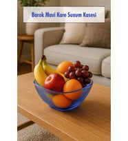 Barok Mavi Orta Boy Kare Kase & Sunum Kasesi - 1,5 Lt
