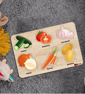 BK Toys Çocuklar İçin Ahşap Figürlü Eğitici-Öğretici Yapboz Puzzle-6