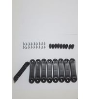 Zigon-Orta Sehpa Plastik Bağlantı Aparatı Set 9 Lu-4mm Tel Ayak Uyumlu (STD)