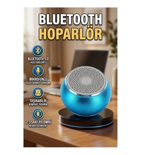 Kompakt Bluetooth 5.0 Kablosuz Hoparlör Dahili Mikrofonlu Taşınabilir Müzik Cihazı