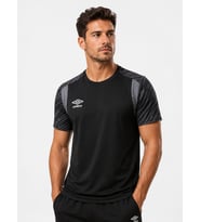 UMBRO Plus Training Erkek Siyah Antrenman Spor Tişörtü TF0437