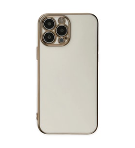 Apple iPhone 15 Pro Max Kılıf Volet Silikon - Beyaz