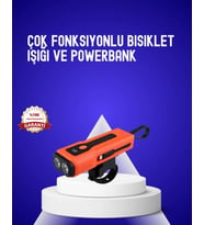 600 Lümen Şarjlı Bisiklet Farı COB Yan Çakar Acil Durum