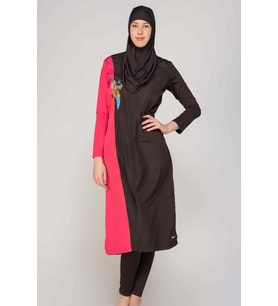 Alfasa 265 Taytlı Tam Kapalı Tesettür Mayo (Mürdüm)