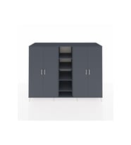Kronos Dolap 12 Raflı 4 Kapaklı 220x59x163 Antrasit-Antrasit