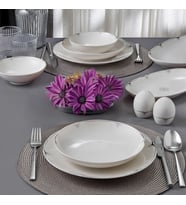 GÜRAL PORSELEN Camelia 54 Parça 12 Kişilik Yemek Takımı 67101