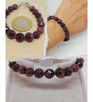 Parlayan Yıldızlar Serisi Lal (Granat-Garnet) Taşı Tasarım Bileklik