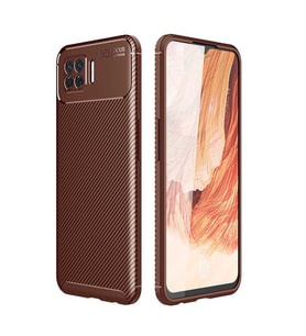 Oppo 73 Kılıf Esnek Soft Karbon Tasarım Legion Serisi (Kahverengi)