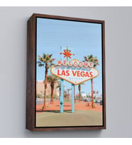 Çerçeveli Las Vegas Nevada Ünlü Tabelası Duvar Tablosu (Siyah)