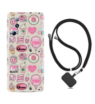 Xiaomi Mi 13 Lite Kılıf Resimli Boyun Askılı İpli Desenli Silikon Donut Flamingo 1415