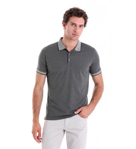 Hatemoğlu Haki ST BARLOW Polo Yaka 112310 Muline Suprem T-Shirt