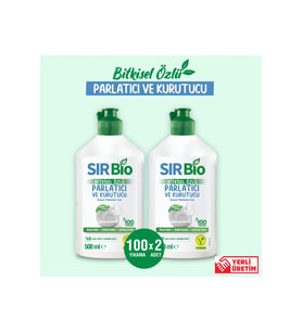 Sır Bio Bitkisel Özlü Bulaşık Makinesi Parlatıcı & Kurutucu 2 x 500 ML