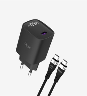G850 Premium 45W GaN3 USB-C Şarj Adaptörü + 100W Tip-C Kablo (Siyah)