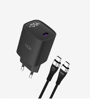 G850 Premium 45W GaN3 USB-C Şarj Adaptörü + 100W Tip-C Kablo (Siyah)