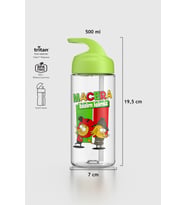 Renga Moly Kral Şakir Desenli 500 ml Pipetli Tritan Çocuk Matara 222055 Pembe (Yeşil)