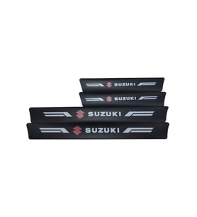Suzuki Logolu Karbon Kapı Eşiği Koruyucu Bant Folyo 4'lü Set