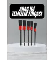 5 Adet Oto Detaylı Temizleyici Araç İçi Temizlik Fırça Seti Koltuk Döşeme Kapı Toz Alma Fırçası