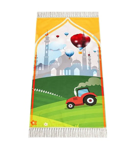 Dijital Baskılı Çocuk Seccadesi - Balonlu Camili - 44 X 78 cm