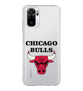 Xiaomi Redmi Note 10 Uyumlu Kapak Chicago Bulls Tasarımlı Şeffaf Silikon Kılıf