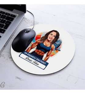 Kişiye Özel Hediye Karikatürlü En Güzel Halterci Mousepad