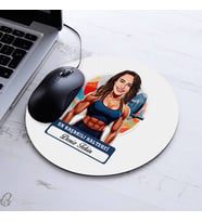 Kişiye Özel Hediye Karikatürlü En Güzel Halterci Mousepad
