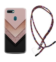 Oppo A5S A15 A16 A54 A55 A73 A74 Kılıf Boyun Asklı Rasta Silikon Great Marble 1405