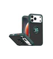 Apple İphone 17 Pro Montreal Yüzüklü Silikon Kapak - Yeşil